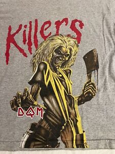 Rare DQM Iron Maiden Killers Shirt Size XL Bacon Dave's Quality Meats