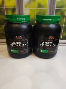 2 x GNC AMP SUSTAINED PROTEIN BLEND 4.50 Lb ( 56 servings ) GirlScout Thin Mint