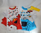 Childrens Sesame Street Pajama Singles Cookie Monster / Elmo 2T 3T 4T 5T Sizes