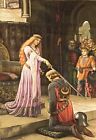 The Accolade Knighting Ceremony Medieval Tapestry Wall Hanging Leighton 29”x42”