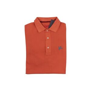 395$ ISAIA NAPOLI Orange Short Sleeve Polo Sweater Cotton Piquet Size L (2)