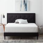 LUCID Bed Frame with Diamond Tufted Upholstered Headboard