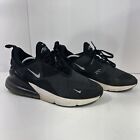 Nike Kids Air Max 270 Athletic Shoes Black White AR0301-008 Lace Up 7Y/8.5W