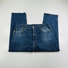 Levi’s 501 Button Fly Jeans Straight Leg Medium Wash Men’s Size 42x32