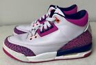 Nike Air Jordan 3 Retro Barely Grape Pink Shoes Size 6Y Womens 7.5 441140-500