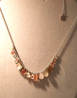 GT081-Loft Silver Gold Tone Crystal Pendant Necklace 24