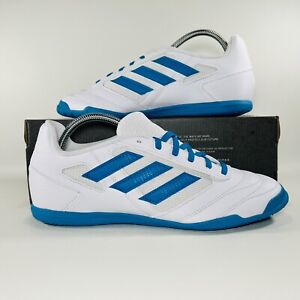 Adidas Super Sala 2 Indoor Boots Men Soccer Shoes Athletic Sneakers White Blue