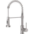 Kitchen Faucet Sink Pull Down Sprayer Single Lever Mixer  Tap Spring Deck Mount