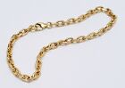 Beautiful 14K Karat Solid Yellow Gold Designer Cable Link Bracelet 7