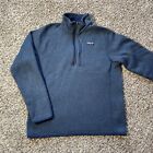 Patagonia Better Sweater Size M Blue Half Zip Fleece Pullover - Pre-Owned