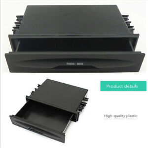1X Cars Black ABS Plastic Single Din Pocket Kit Storage Box Practical Beautiful