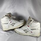 Vintage 1980's Reebok Hightop Sneakers Shoes Size US 9 White High Tops