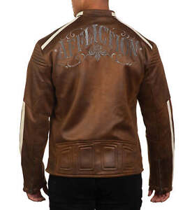 Affliction Men's Faux Leather Jacket Trident