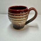 New ListingStudio Art Pottery Mug Hand Crafted Signed By Artist 4” Rustic Drip Glaze (1)