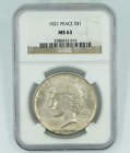 1921 NGC MS63 High Relief Peace Silver Dollar