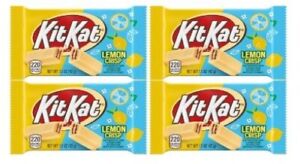 Kit Kat Easter Lemon Crisp 1.5 oz Bars Set of 4 LIMITED EDITION Wafer Creme 2/25