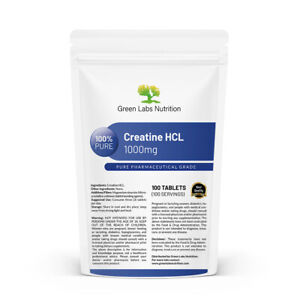 CREATINE HCL 1000mg TABLETS, MORE ENERGY BETTER REGENERATION, PURE MUSCLE GROWTH