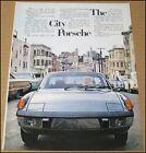 New Listing1973 Porsche 914 Print Ad Car Automobile Advertisement Vintage The City 8.25x11