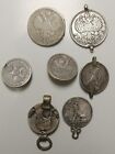 Russian Empire Soviet Coin Ruble Rouble .900 silver 50 kopeks lot jewelry