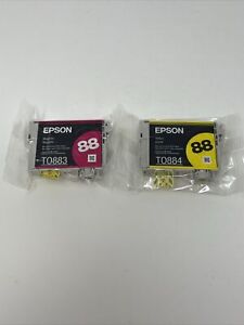 Epson 88 Ink Cartridges - Magenta TO883 & Yellow TO884 OEM Sealed New