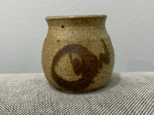 Signed Art Pottery Small Vase w/ Abstract Design