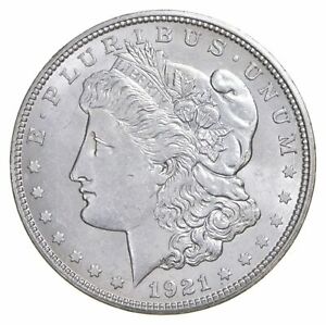 Choice AU/UNC 1921-D Morgan Silver Dollar Last Year of Issue - Great Luster