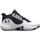 Under Armour Adult UA Lockdown 6 Basketball Shoes - White/Gray - 3025616-101