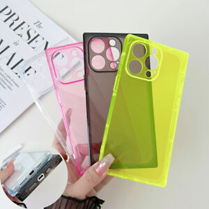Solid Color Transparent Shockproof TPU Soft Case Fr iPhone 15Pro Max 14 13 12 11