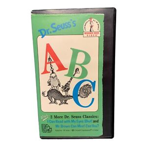 Dr. Seuss ABC (VHS, 1989) Educational Black Clam Shell