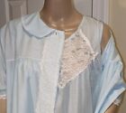 Vintage Figurfit Nightgown & Robe Set Size XL/XXL Light Blue Cool Soft Comfort