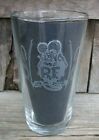 New ListingEd Big Daddy Roth Rat Fink Figure Clear ETCHED Drinking Drink Glass 6