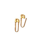 14k Solid Gold Safety Pin Earrings | Fancy Earrings | Gold Earrings | Minimal |