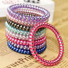 Multicolor Telephone Wire Elastic Rubber Bands Traceless Girl Ponytail Hair Ring