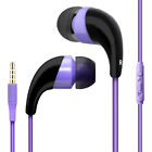 Purple color 3.5mm Earphones Remote Control w/ Mic. Handsfree Stereo Headset