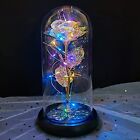 Light Up Artificial Flower and Butterfly In Glass Dome Gift for Valentine's Day