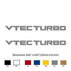 (2x) VTEC TURBO Decal Vinyl Sticker for Honda Civic Type R FK8 JDM EDM CDM