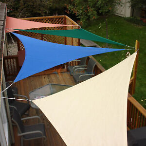 Sun Shade Sail Triangle Curved Canopy Shelter Cover Garden Pool Yard Outdoor