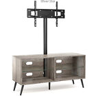 Modern Swivel Wood TV Stand with Mount for 70 inch Flat Curved Screen TVs