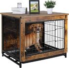 Wooden Dog Crate Furniture Indoor Dog Kennel End Table Pet Cage for Small Dogs