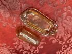 Vintage Jeanette Glass Louisa Marigold Floragold Lidded Footed Butter Dish