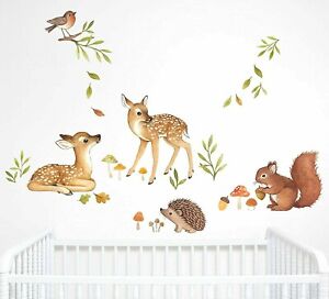 28pc Woodland Animal Wall Stickers Decal Baby Nursery Room Decoration Gift Idea