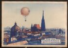 1957 Vienna Austria Balloon Flight Postcard Cover Pfadfinder Labels