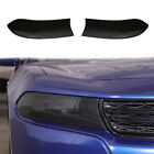 Smoked Front Head Light Lamp Guards Cover Trim For Dodge Charger 15+ Accessories (For: Dodge Charger)