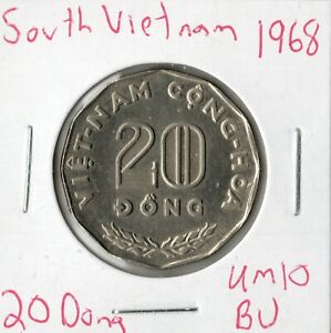 Coin South Viet Nam 20 Dong 1968 KM10