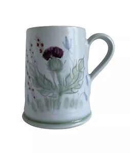 Vintage Buchan Mug Hand Painted Stoneware Thistleware Portobello Scotland