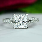 1.58Ct White Princess CZ Split Shank Engagement Ring In 925 Sterling Silver