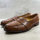 Zelli Made in Italy Calfskin Leather Penny Loafers - Men's Size 11.5 - Brown