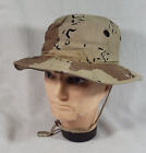 US ARMY CHOCOLATE CHIP CAMO DESERT STORM CAMOUFLAGE BOONIE HAT 7 1/8 (MED)
