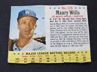 1963 Post Cereal Baseball Card # 115 Maury Wills - Los Angeles Dodgers (VG)