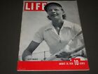 1939 AUGUST 28 LIFE MAGAZINE - ALICE MARBLE COVER - L 145
